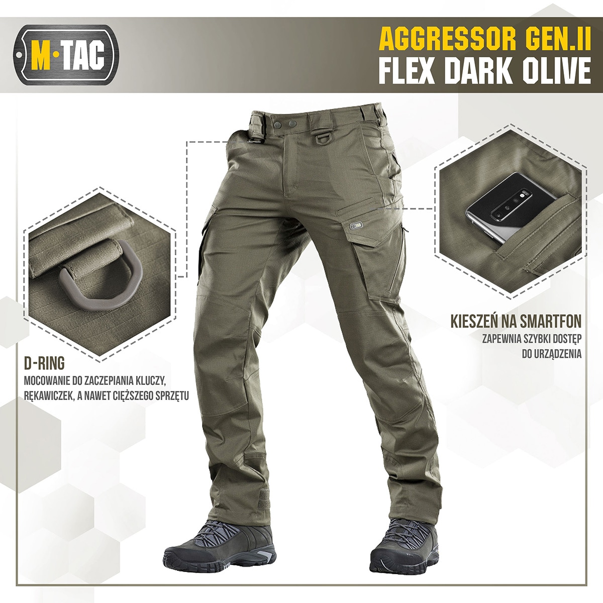 Pantaloni M-Tac Aggressor Gen.II Flex - Dark Olive