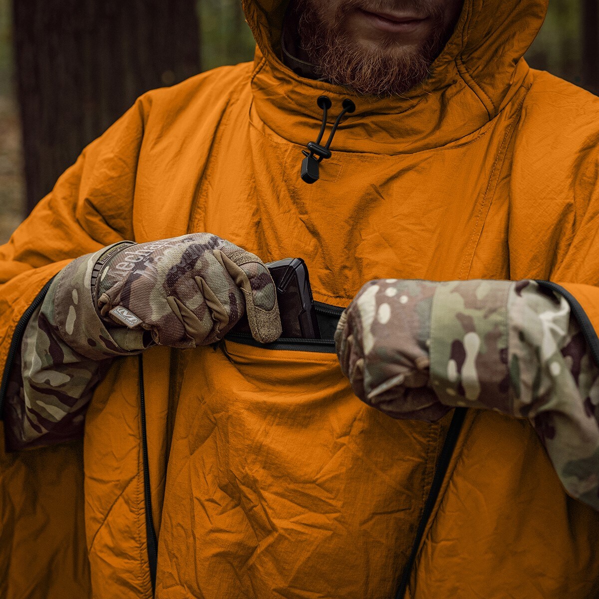 Poncho Helikon Swagman Roll Climashield Apex cu funcția de sac de dormit - Orange