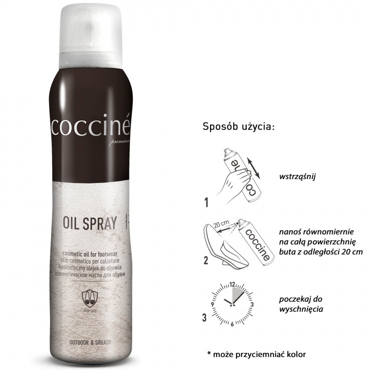 Spray cu grăsime Coccine pentru piele granulată, piele întoarsă și năbuc 150 ml - Incolor