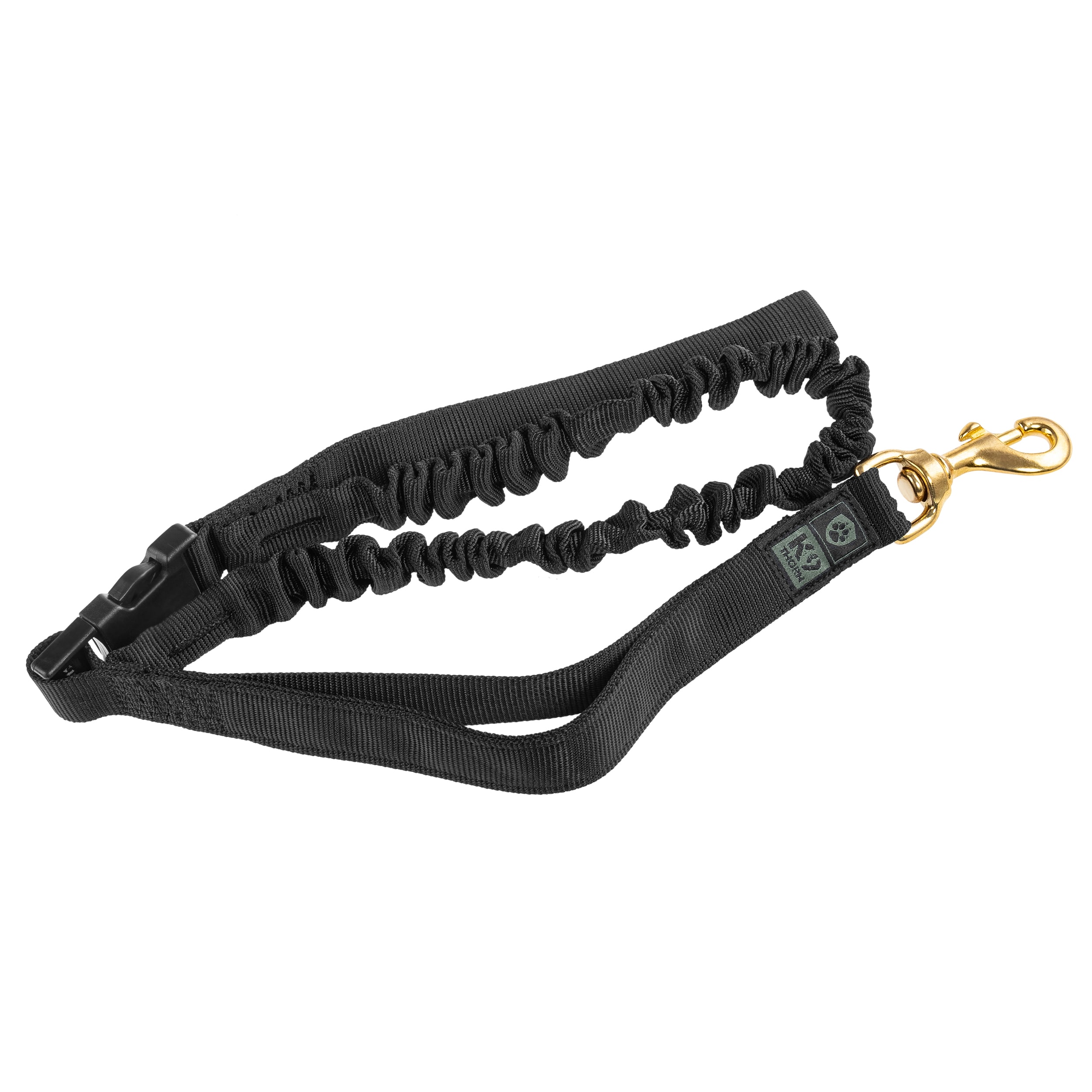 Lesă pentru câini K9 Thorn cu amortizor Neagră - 120 cm
