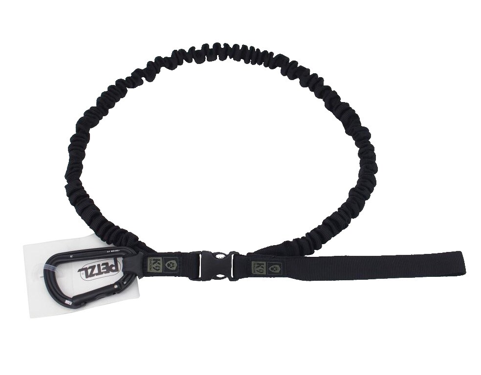 Lesă pentru câini K9 Thorn Petzl  cu amortizor Neagră - 272 cm