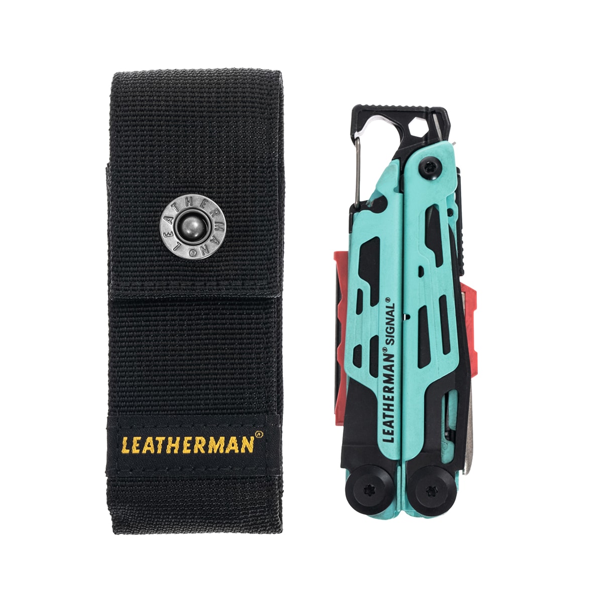 Multitool Leatherman Signal Aqua cu husă