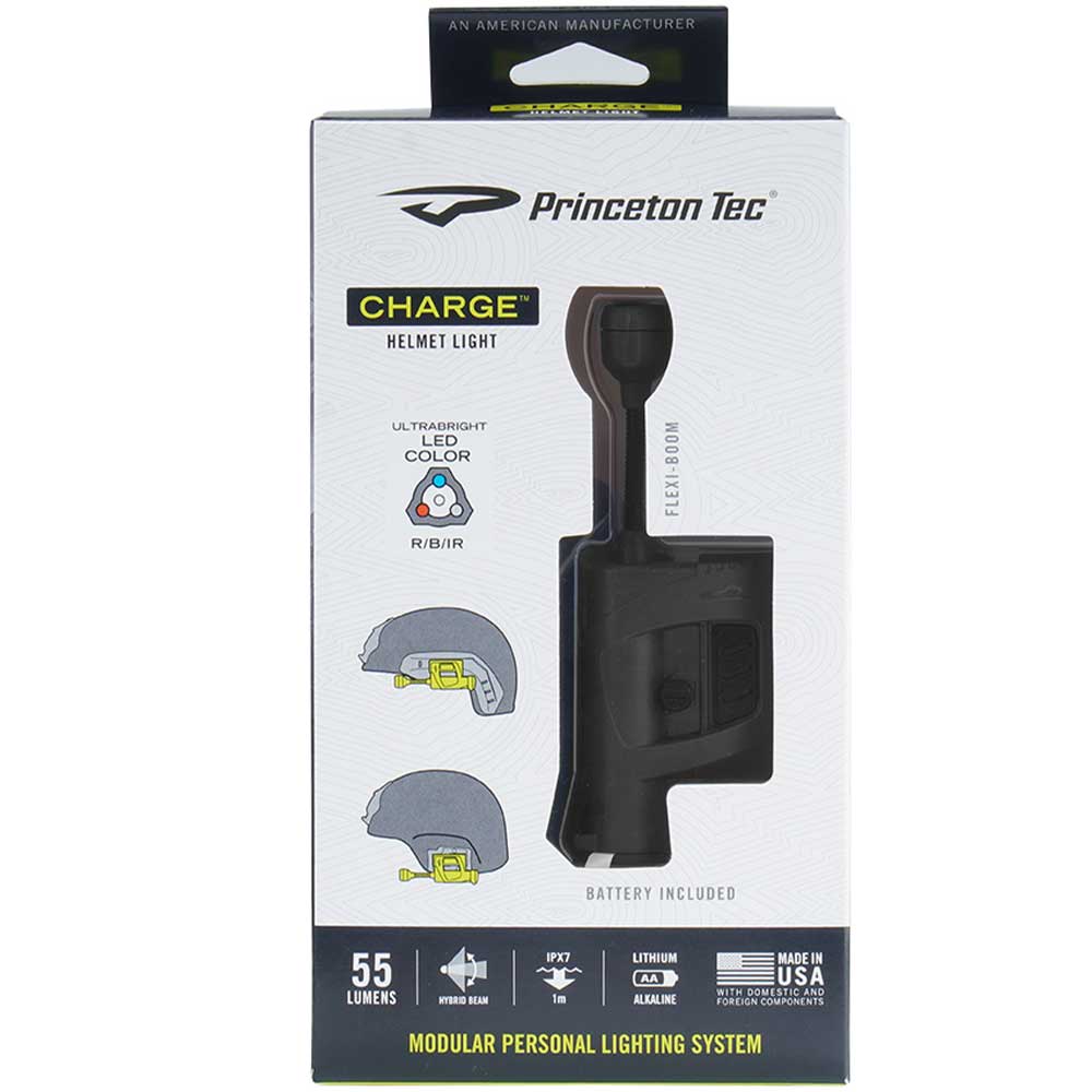 Lanternă pentru cască militară Princeton Tec Charge MPLS Black - 55 lumeni