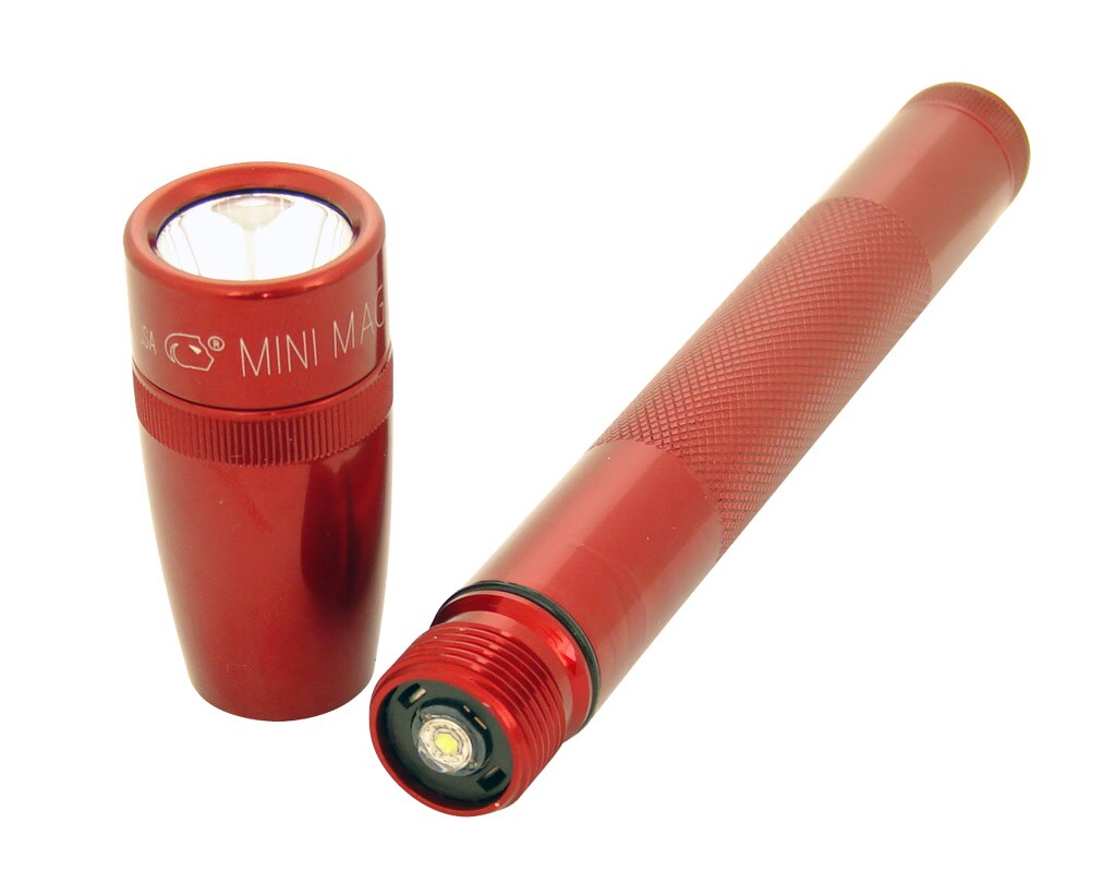 Lanternă Maglite Mini LED 2xAA Roșie - 68 lumeni