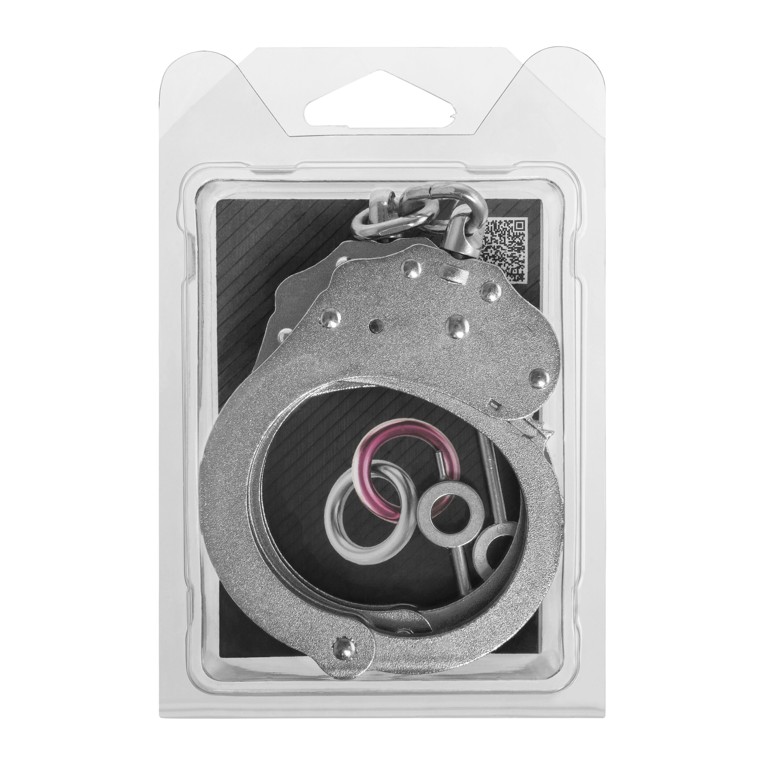 Cătușe cu lanț Alcyon Chain Steel Single Sided Double Lock - Argintiu