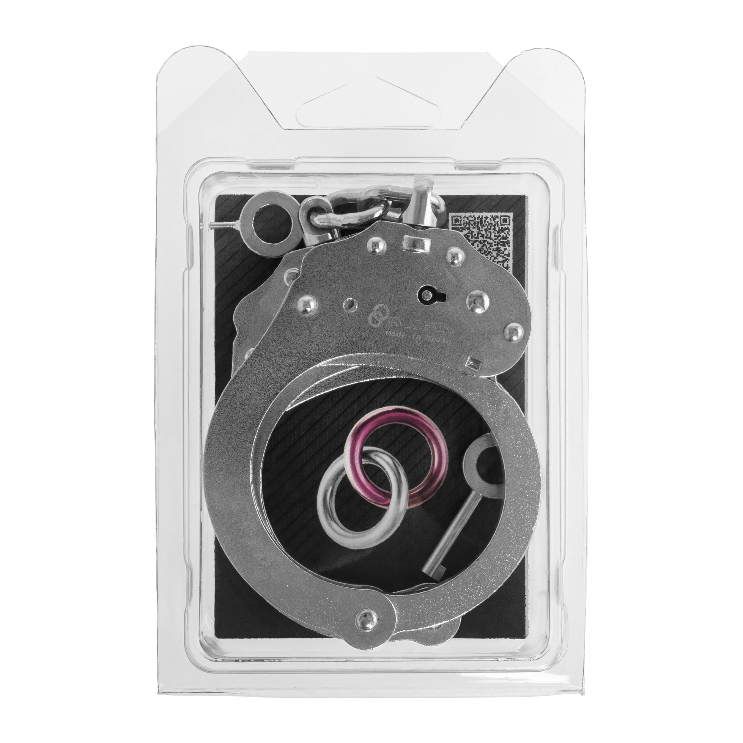 Cătușe cu lanț Alcyon Chain Steel Double Sided Double Lock - Argintiu