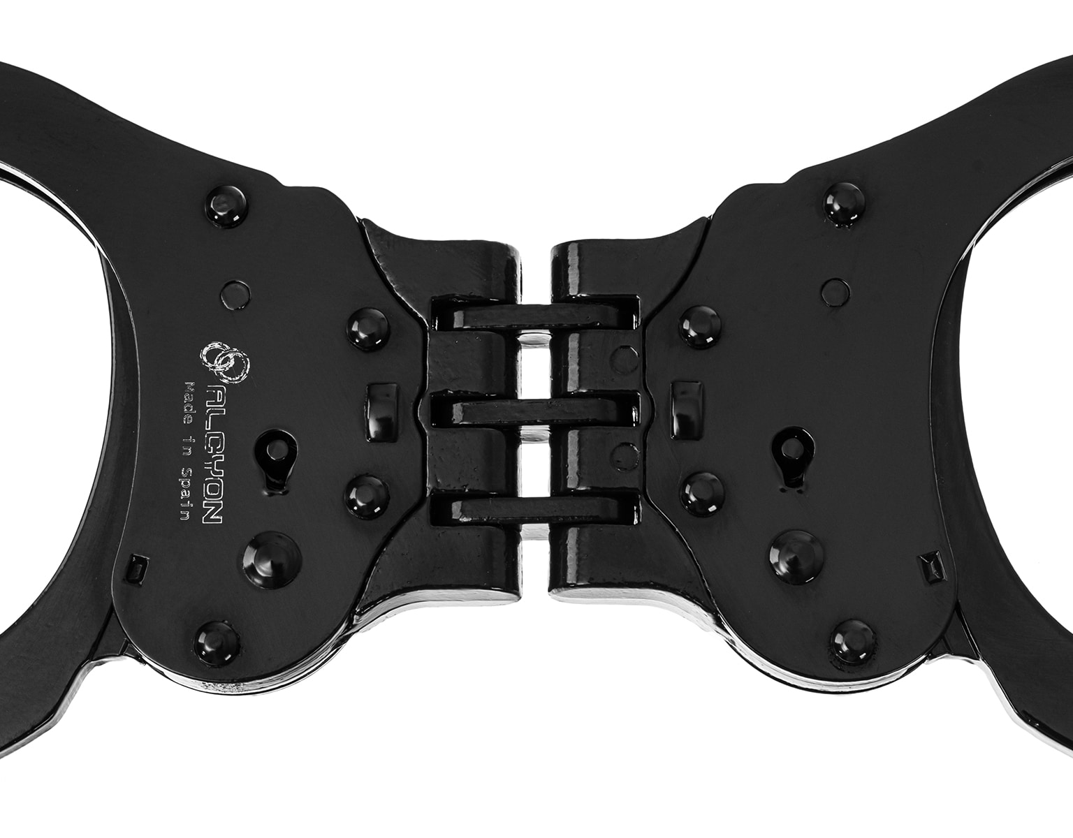 Cătușe cu balama Alcyon Hinge steel Double lock - Black