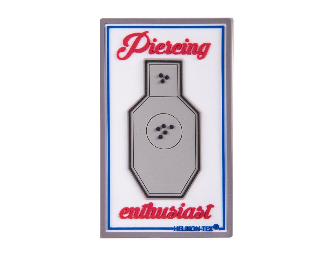 Patch - emblemă Helikon Pierceing Enthusiast PVC - White