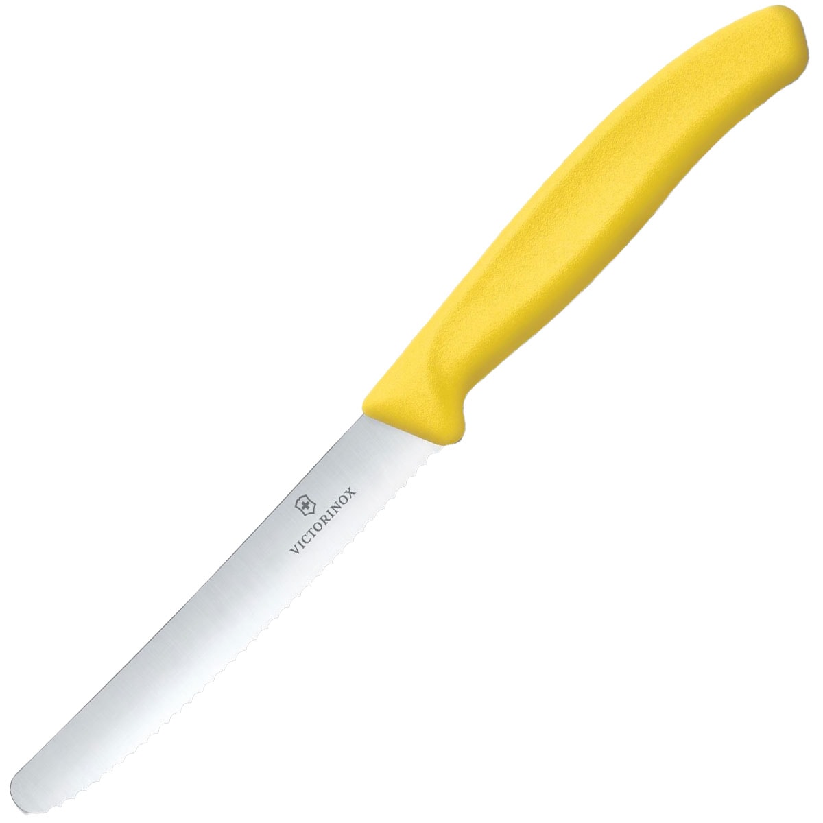 Cuțit de bucătărie Victorinox zimțat cu vârf rotunjit - Yellow