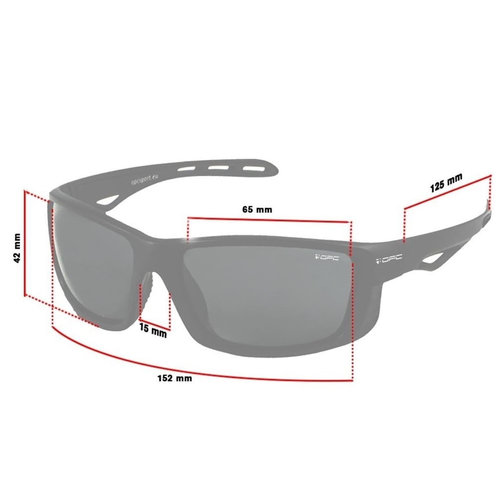 Ochelari de soare OPC Pro Sport Everest polarizați - Blk Matt Smoke Revo