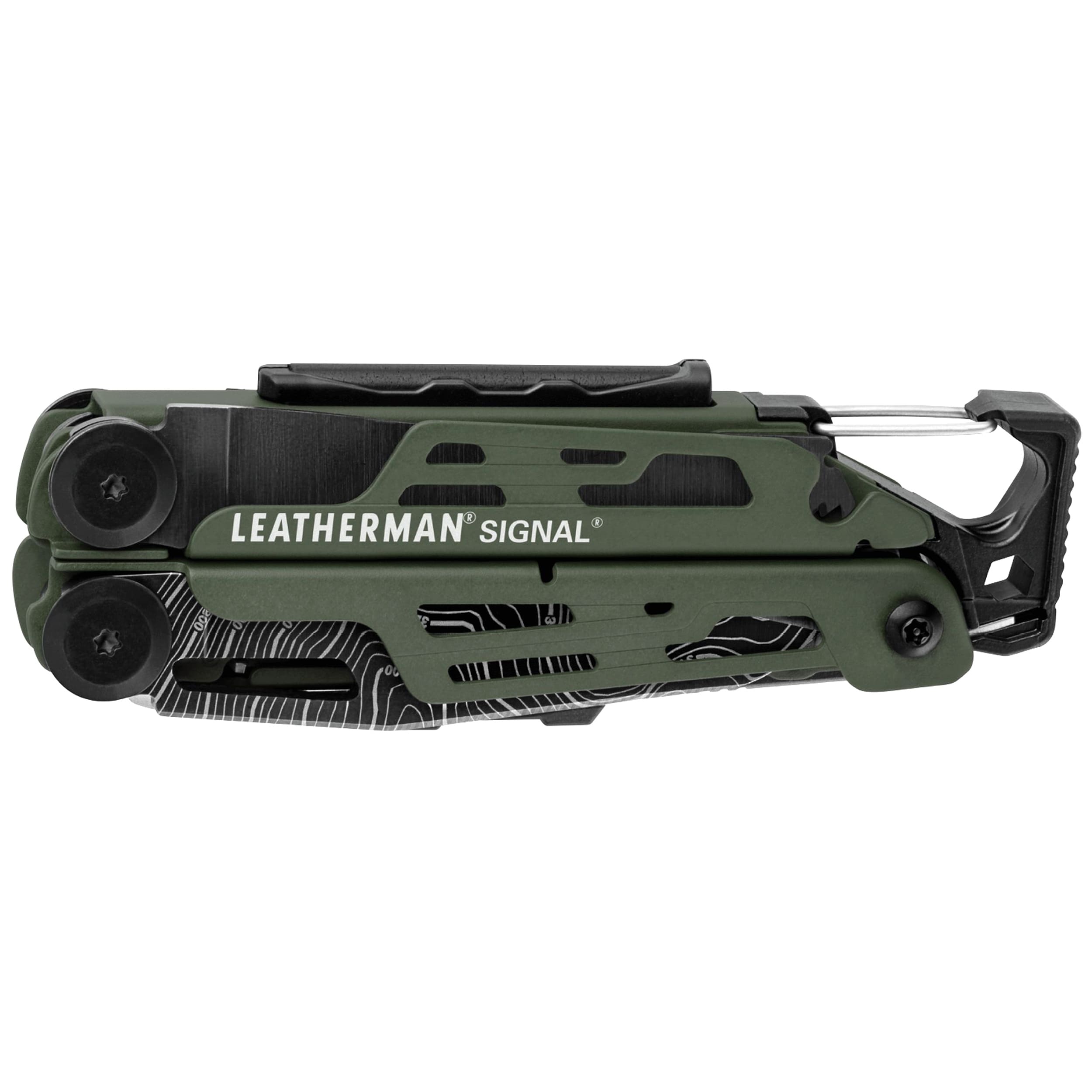 Multitool Leatherman Signal Green Topo cu husă - ediție limitată