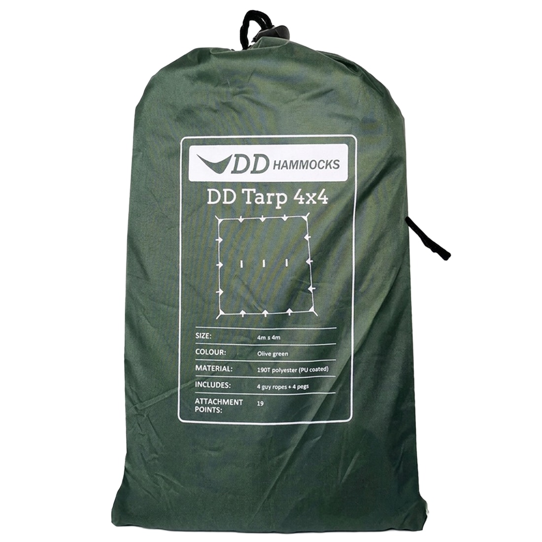 Prelată pentru camping DD Hammocks Tarp 4 x 4 - Olive