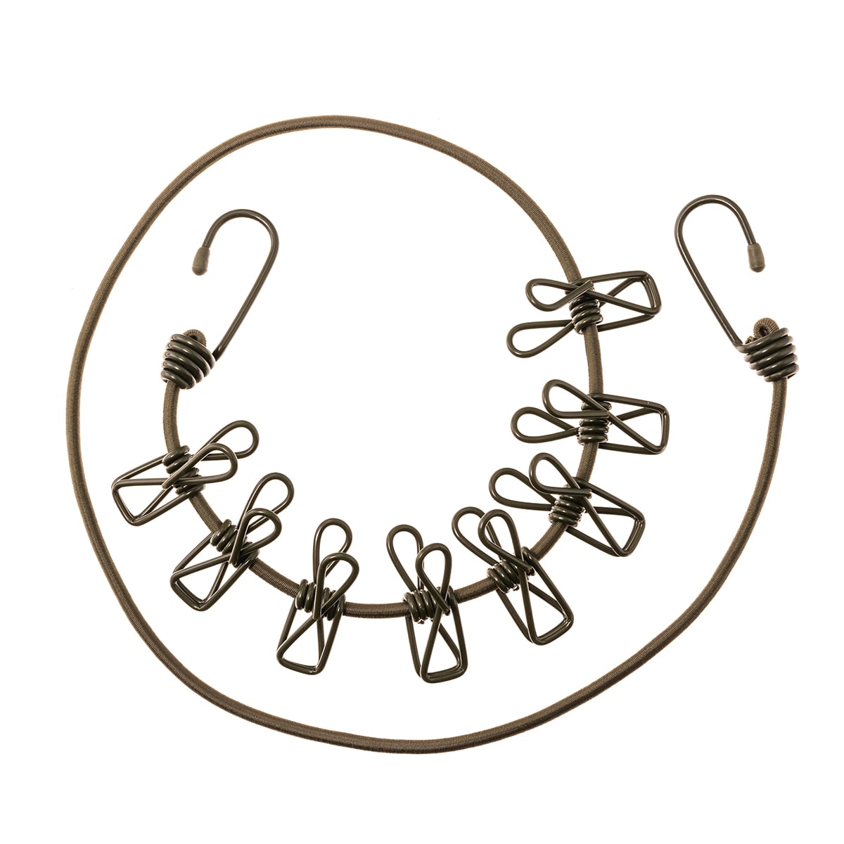 Frânghie pentru rufe Mil-Tec cu cleme - Olive