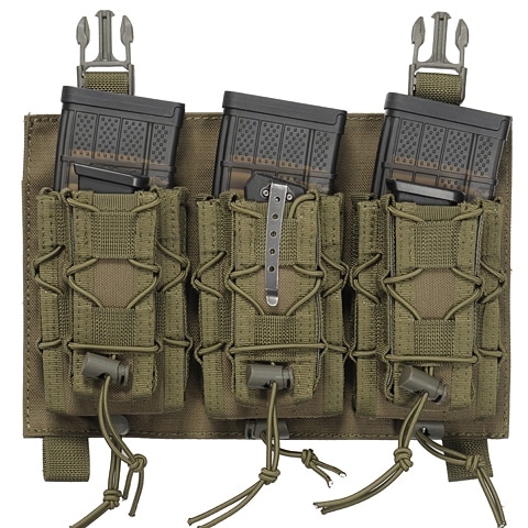 Husă universală 8Fields Buckle Up pentru trei încărcătoare - Olive