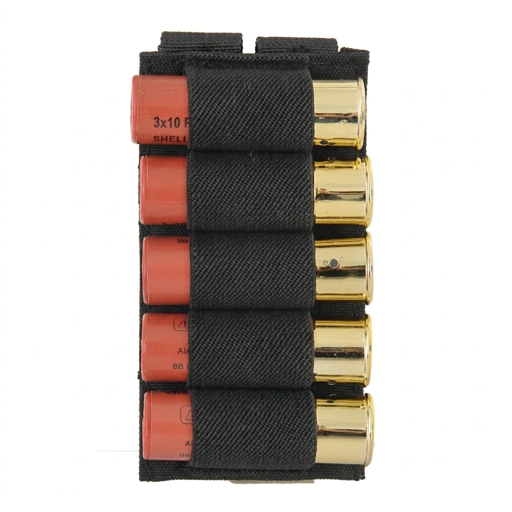 Cartușieră 8Fields pentru 5 cartușe tip shells - Neagră