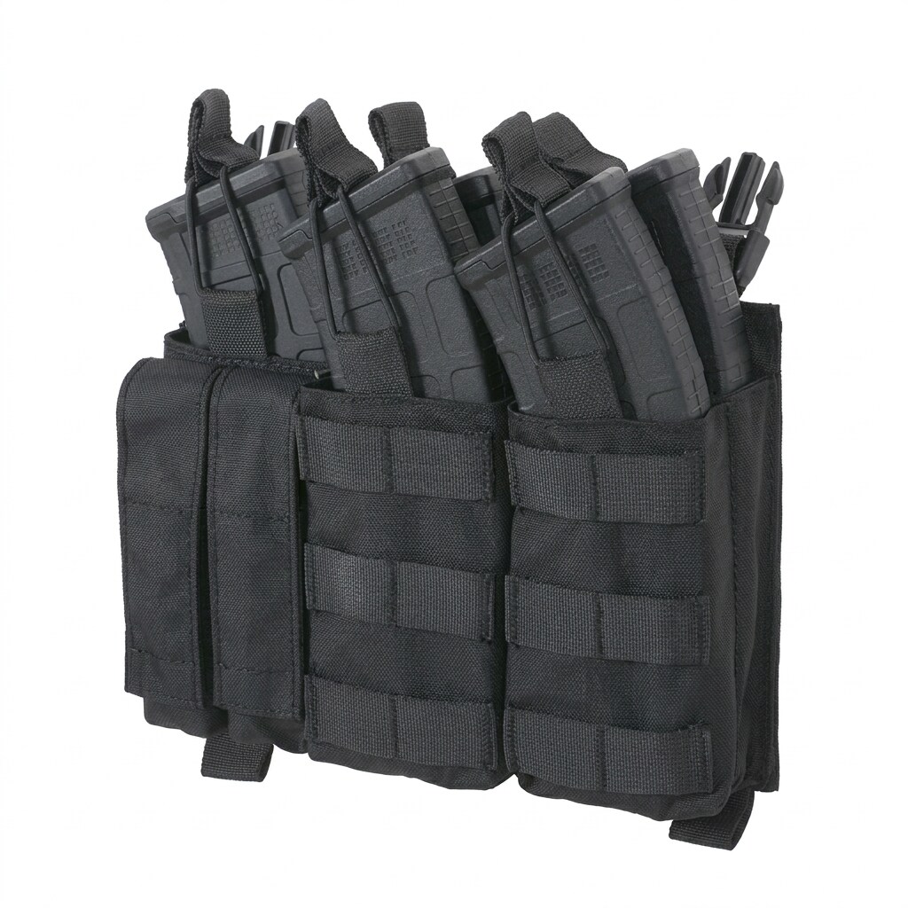 Husă triplă 8Fields Buckle Up pentru încărcătoare 9mm - Black