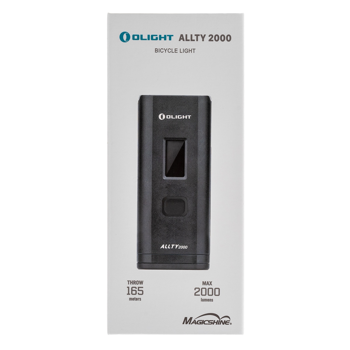 Lumină frontală pentru bicicletă Olight Magicshine Allty2000 cu asamblare - 2000 lumeni