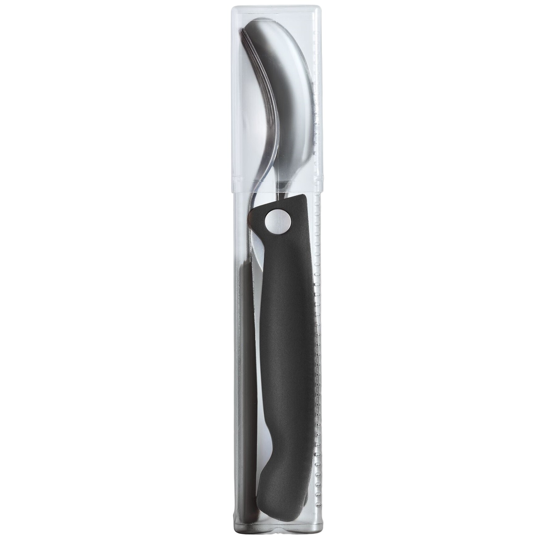 Set Victorinox - cuțit pliabil, furculiță, lingură - Black