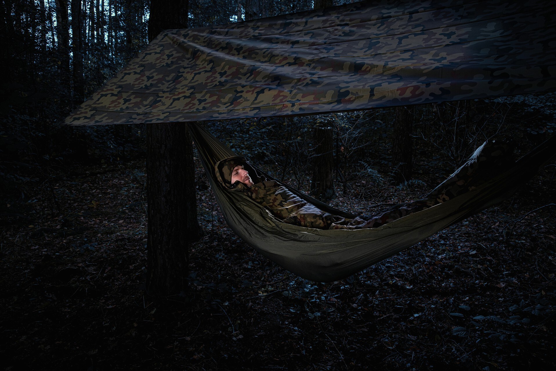 Prelată pentru camping Helikon Supertarp Small - wz.93 Pantera PL Woodland