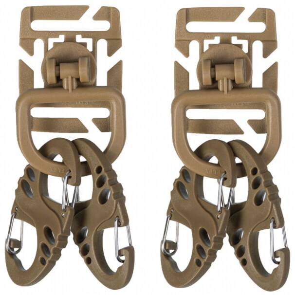 Set tactic cu cârlige Mil-Tec Ultimate Tactical pentru sistemul MOLLE - Coyote