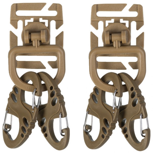 Set tactic cu cârlige Mil-Tec Ultimate Tactical pentru sistemul MOLLE - Coyote