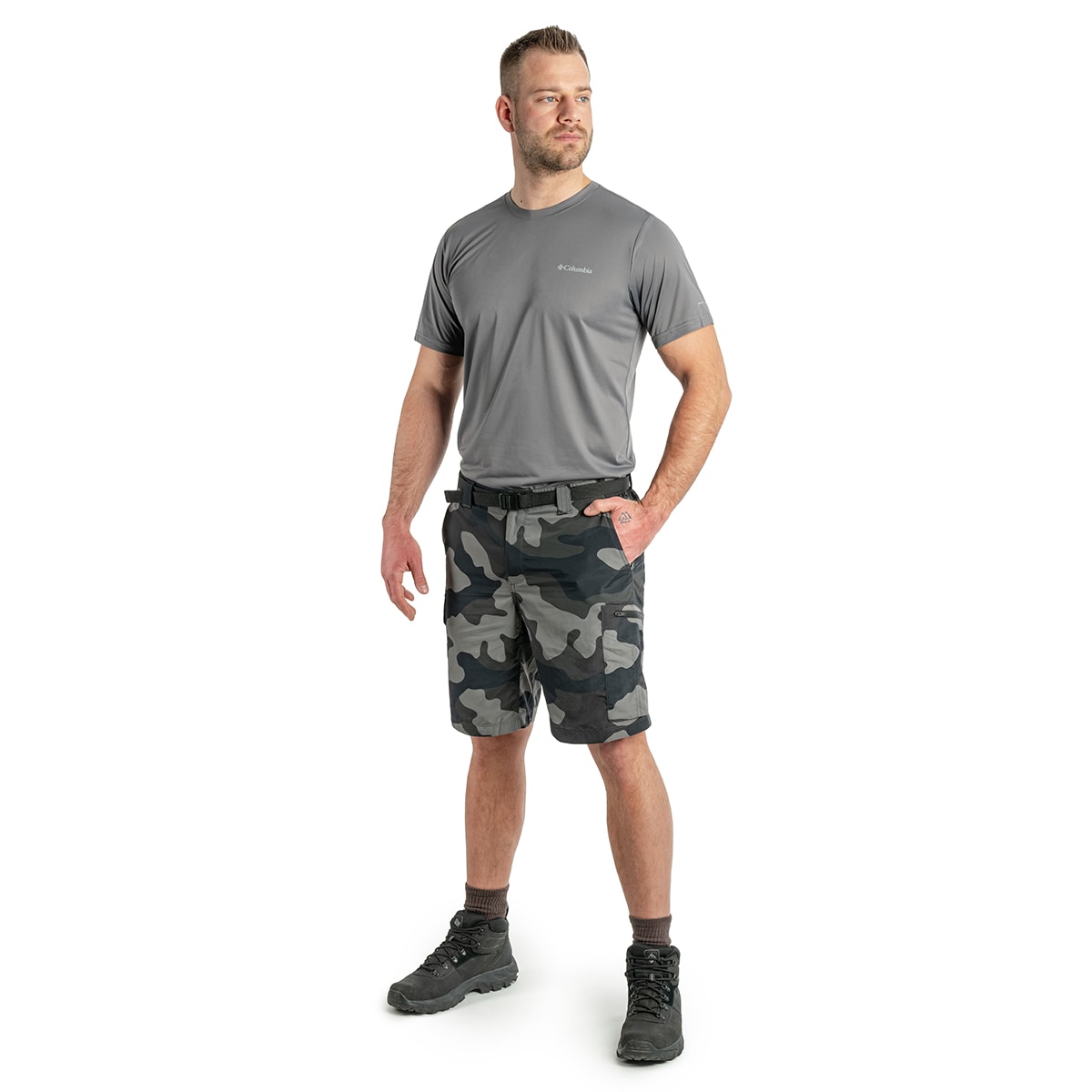 Pantaloni scurți Columbia Silver Ridge Cargo - Black Camo