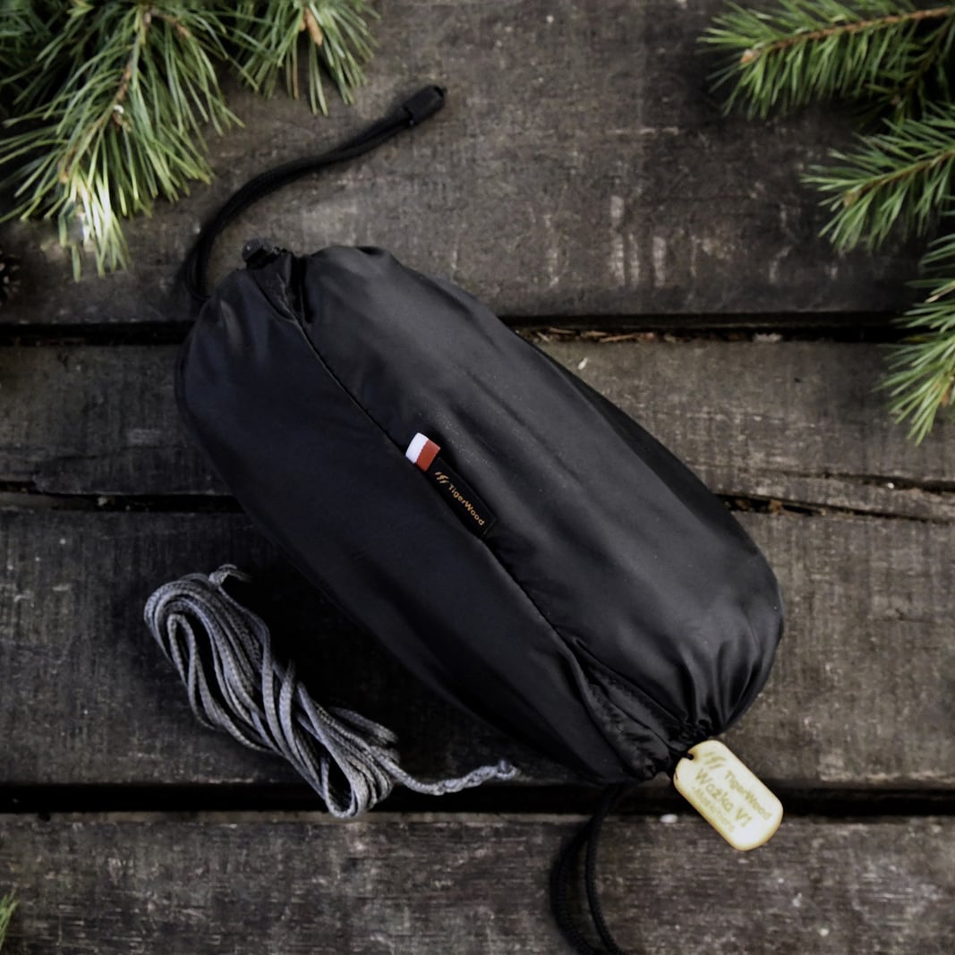 Hamac TigerWood Libelula V1 Long Black - cu plasă de protecție împotriva insectelor