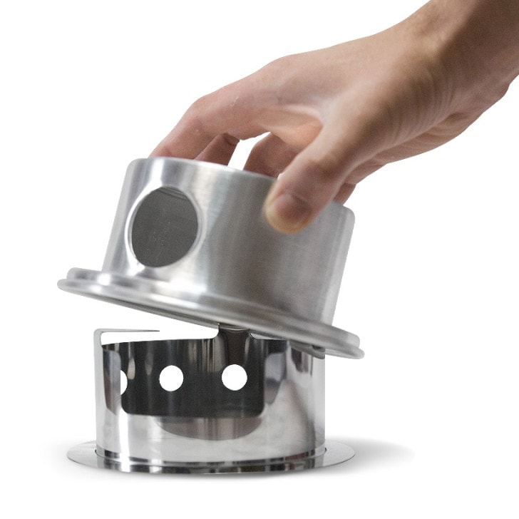 Aragaz turistic Survival Kettle Lup Singuratic PRO - arzător din oțel