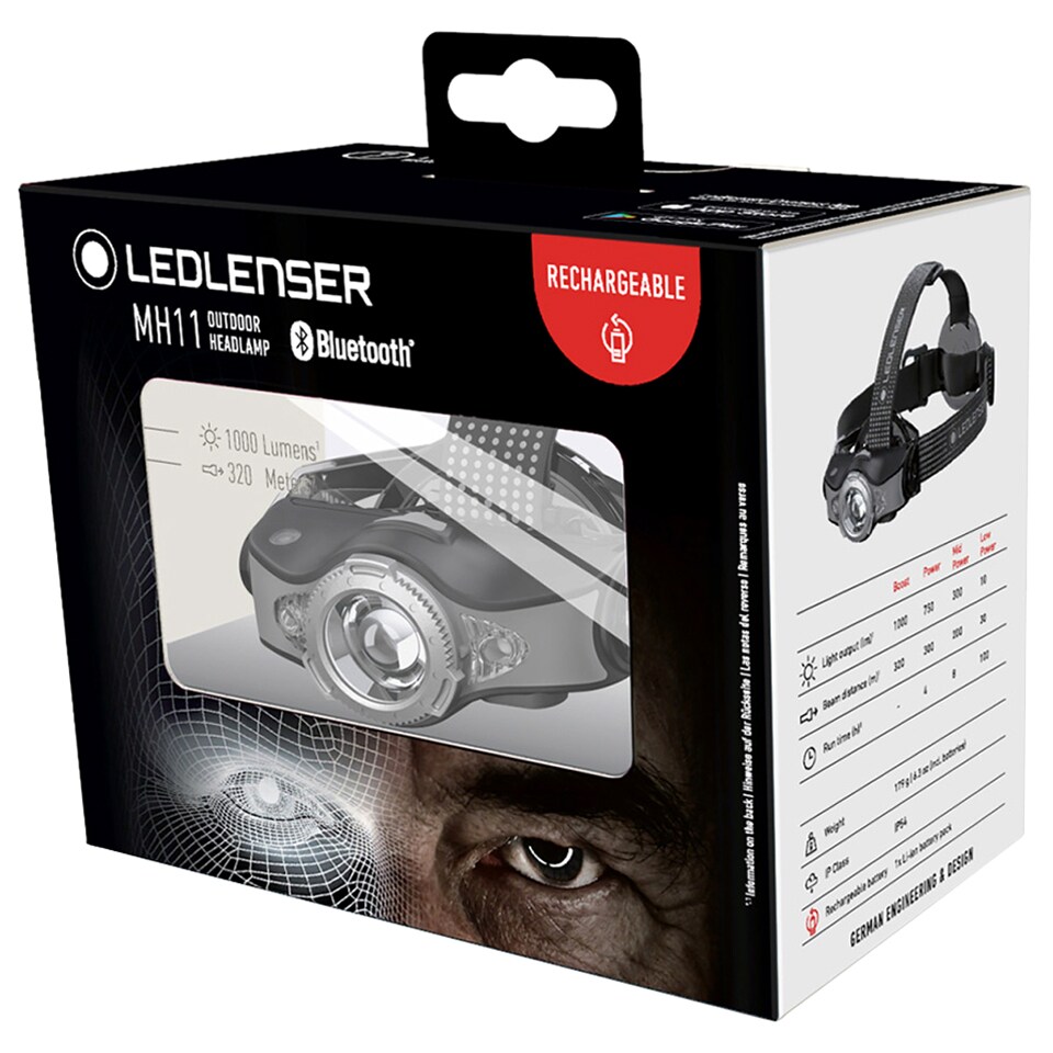 Lanternă frontală Ledlenser MH11 Black - 1000 lumeni
