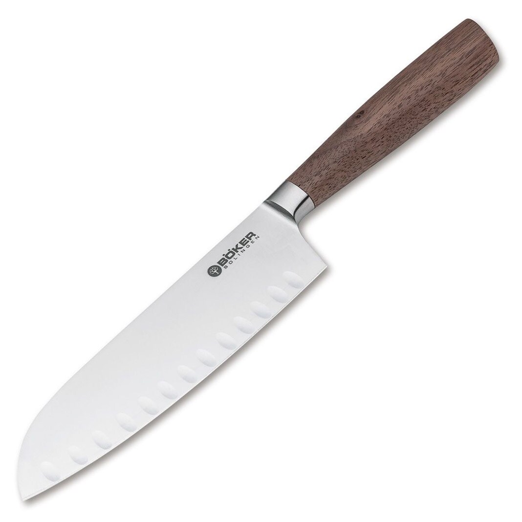 Cuțit de bucătărie Santoku Boker Solingen Core Walnut Kulle
