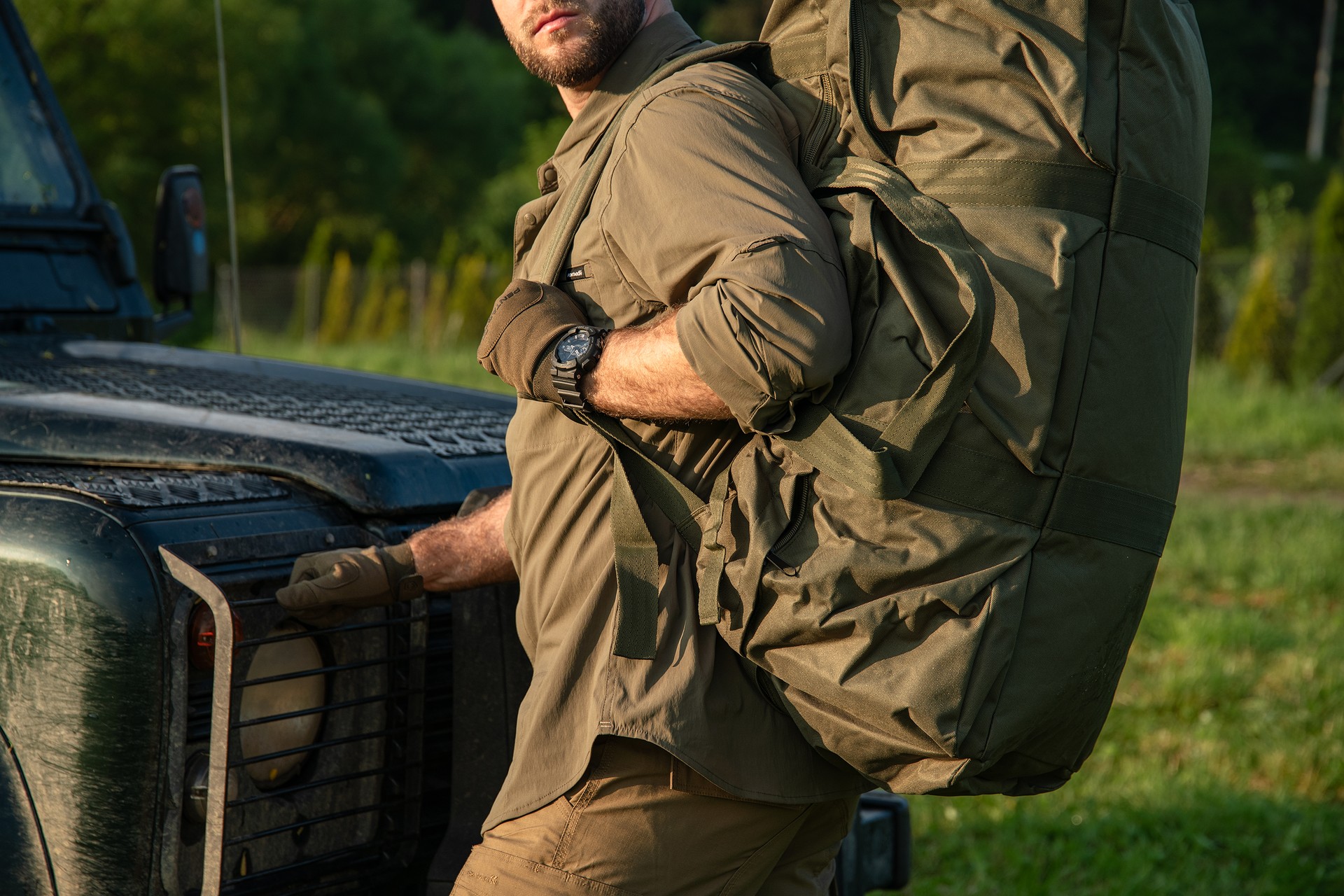 Geantă Mil-Tec Combat Duffle Bag Tap 98 l - Olive