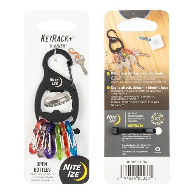 Breloc Nite Ize KeyRack+ S-Biner Black