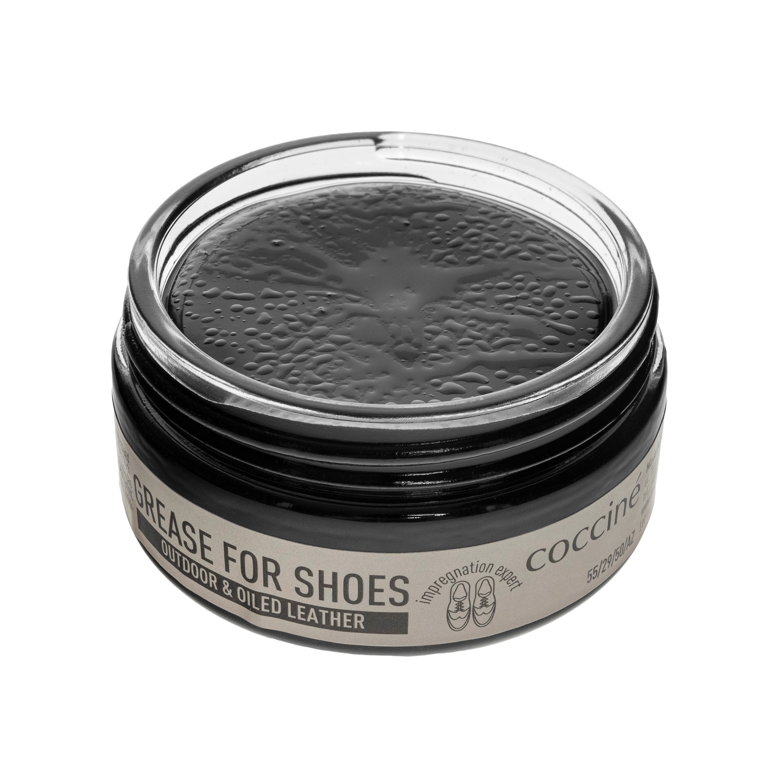 Grăsime pentru îngrijirea încălțămintei din piele granulată Coccine 50 ml - Neagră