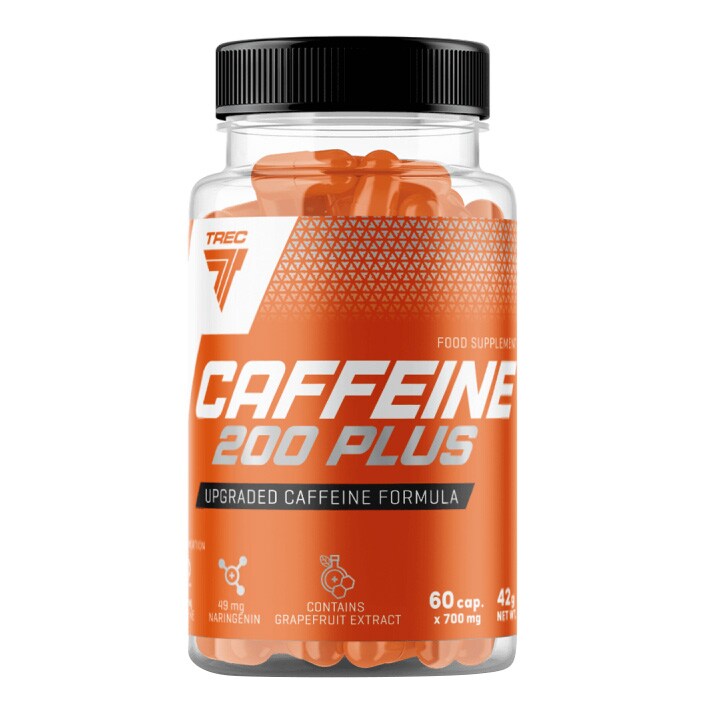 Cafeină Trec Coffeine 200 60 capsule - supliment de dietă