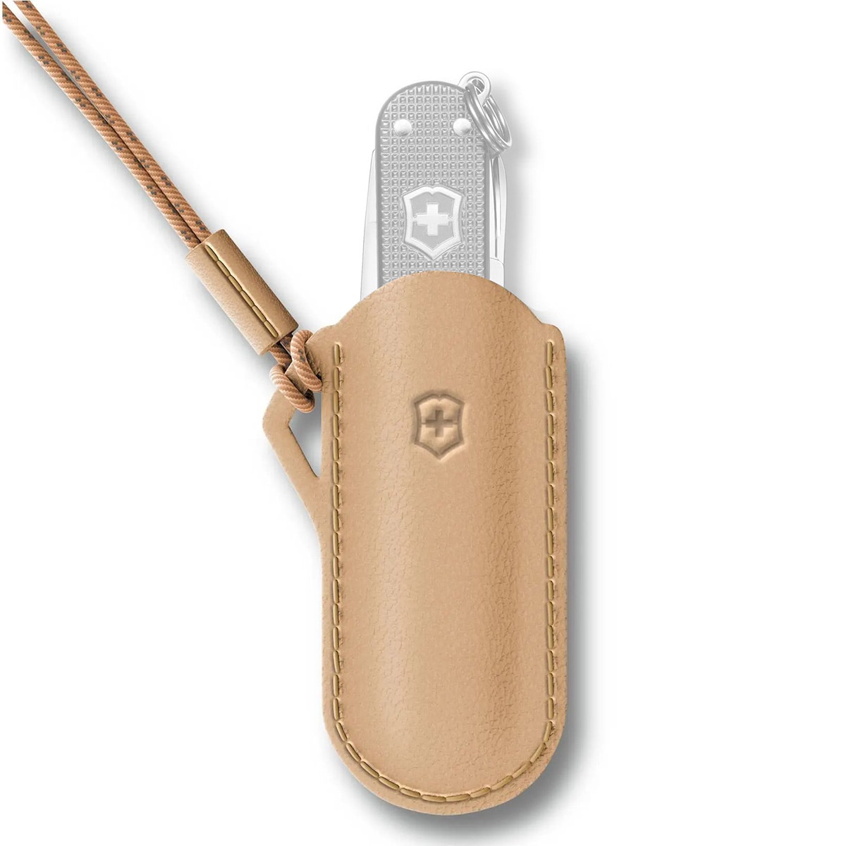 Teacă din piele Victorinox Classic Leather Pouch - Wet Sand