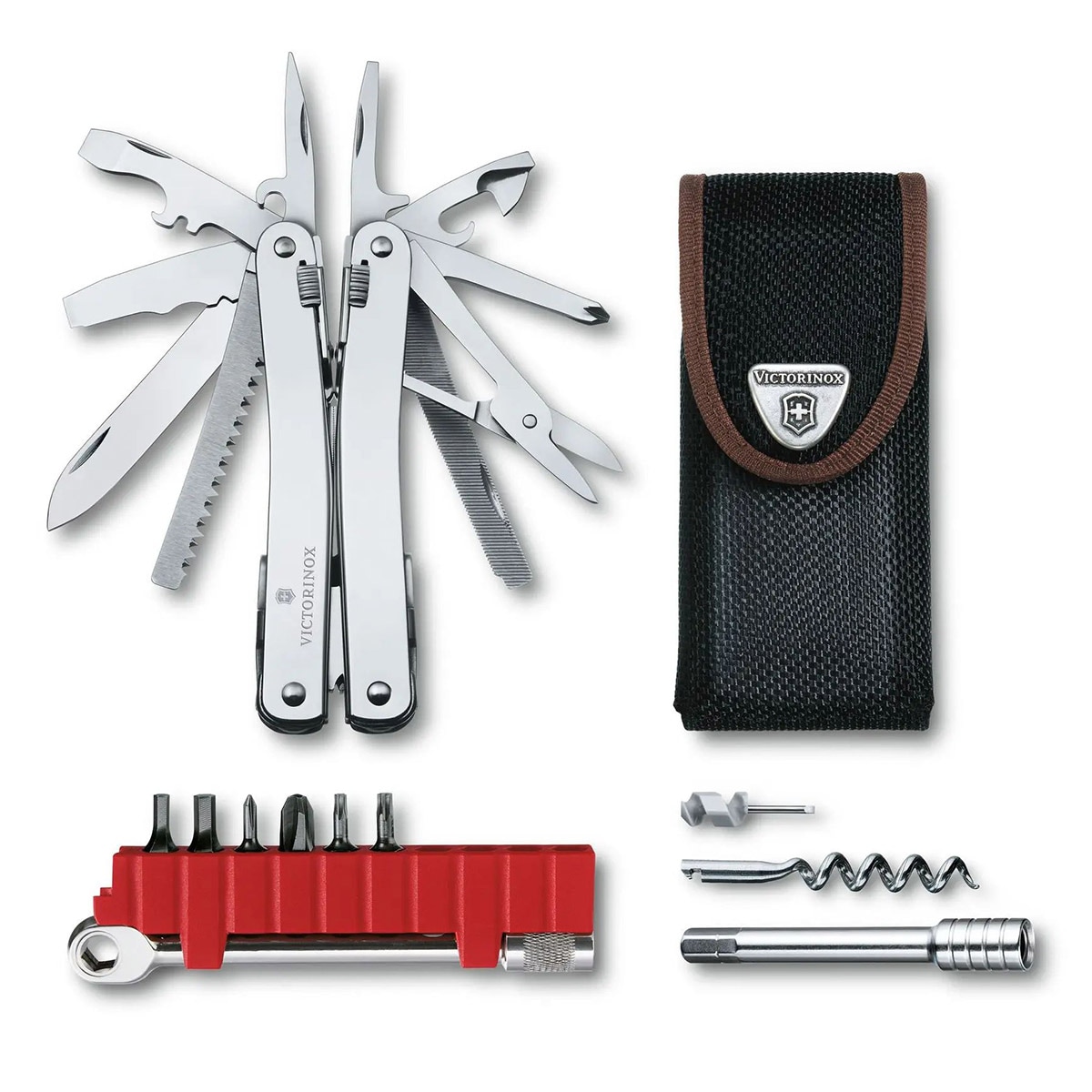 Unealtă multifuncțională Victorinox SwissTool Spirit X Plus Ratchet - toc din nailon