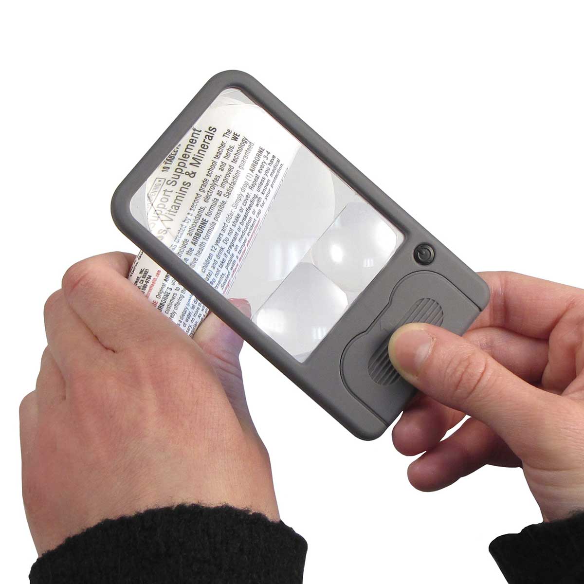 Lupă Carson Multi-Power LED Lighted Pocket Magnifier 2,5x / 4,5x / 6x