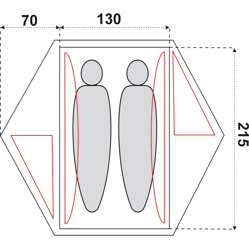 Cort pentru 2 persoane Fjord Nansen Veig II