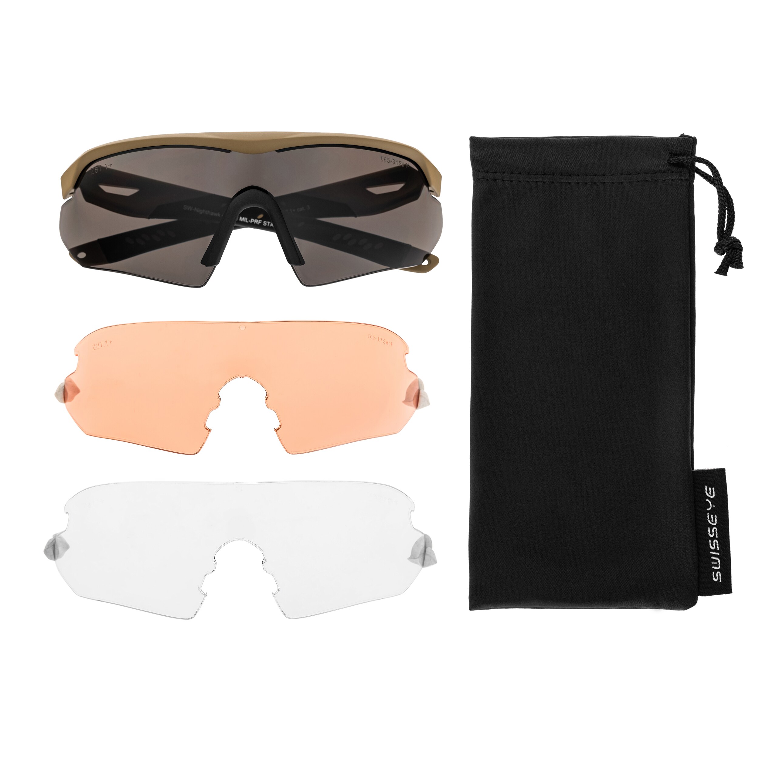 Ochelari tactici Swiss Eye Nighthawk - Coyote