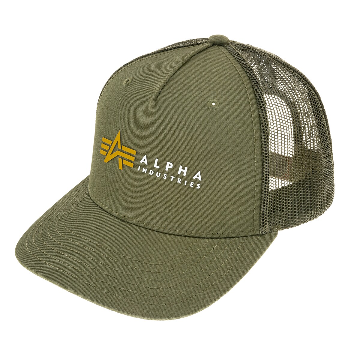 Șapcă Alpha Industries Label Trucker Cap - Dark Olive