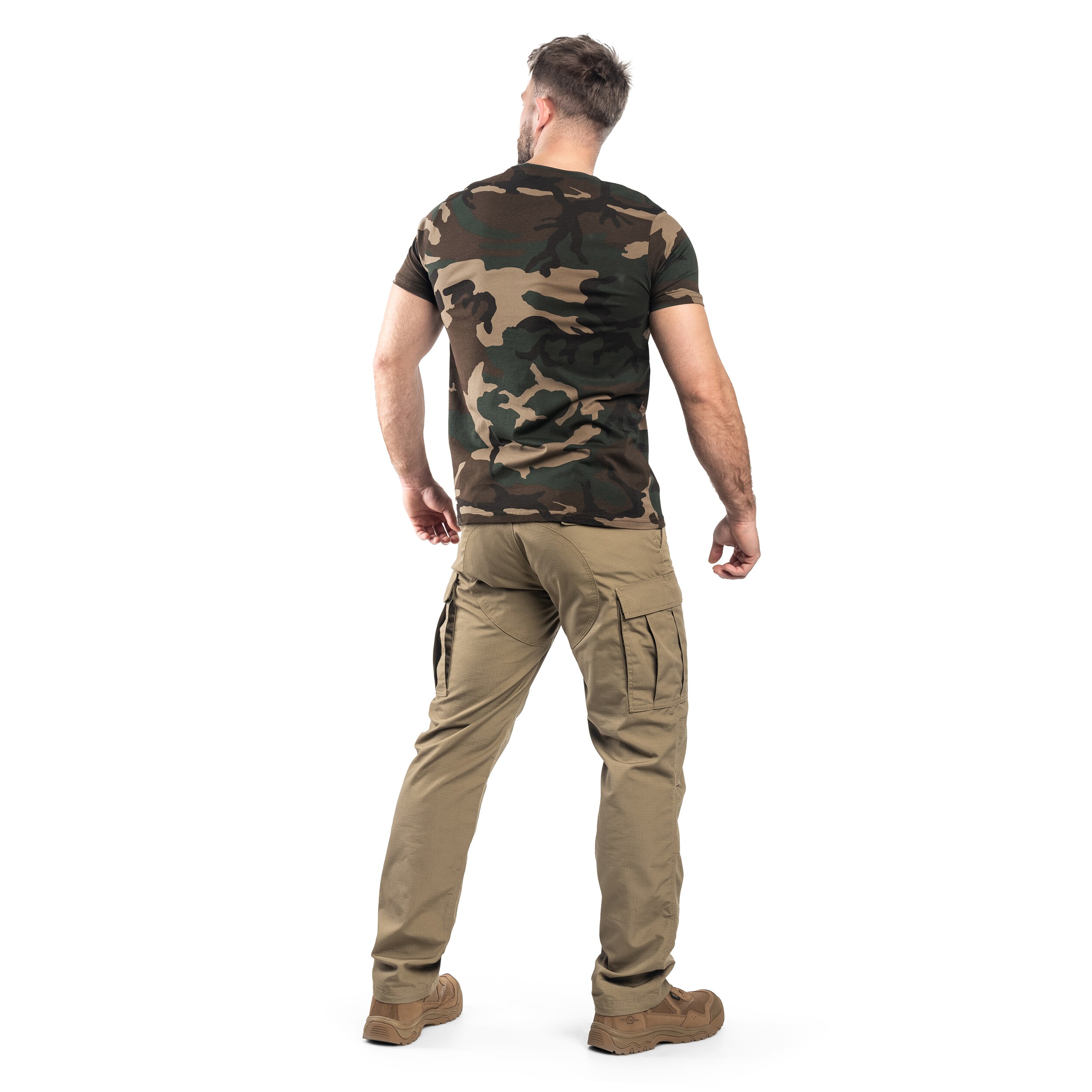 Tricou Alpha Industries Basic - Woodland Camo 65
