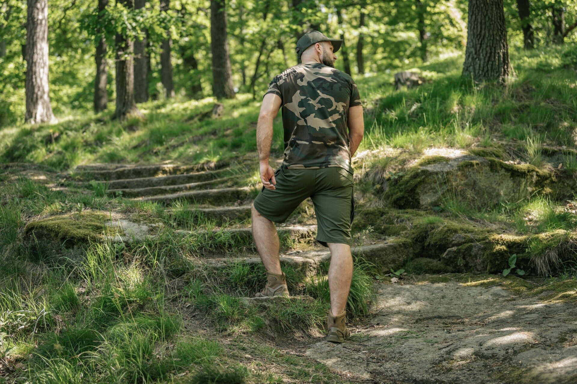 Tricou Alpha Industries Basic - Woodland Camo 65