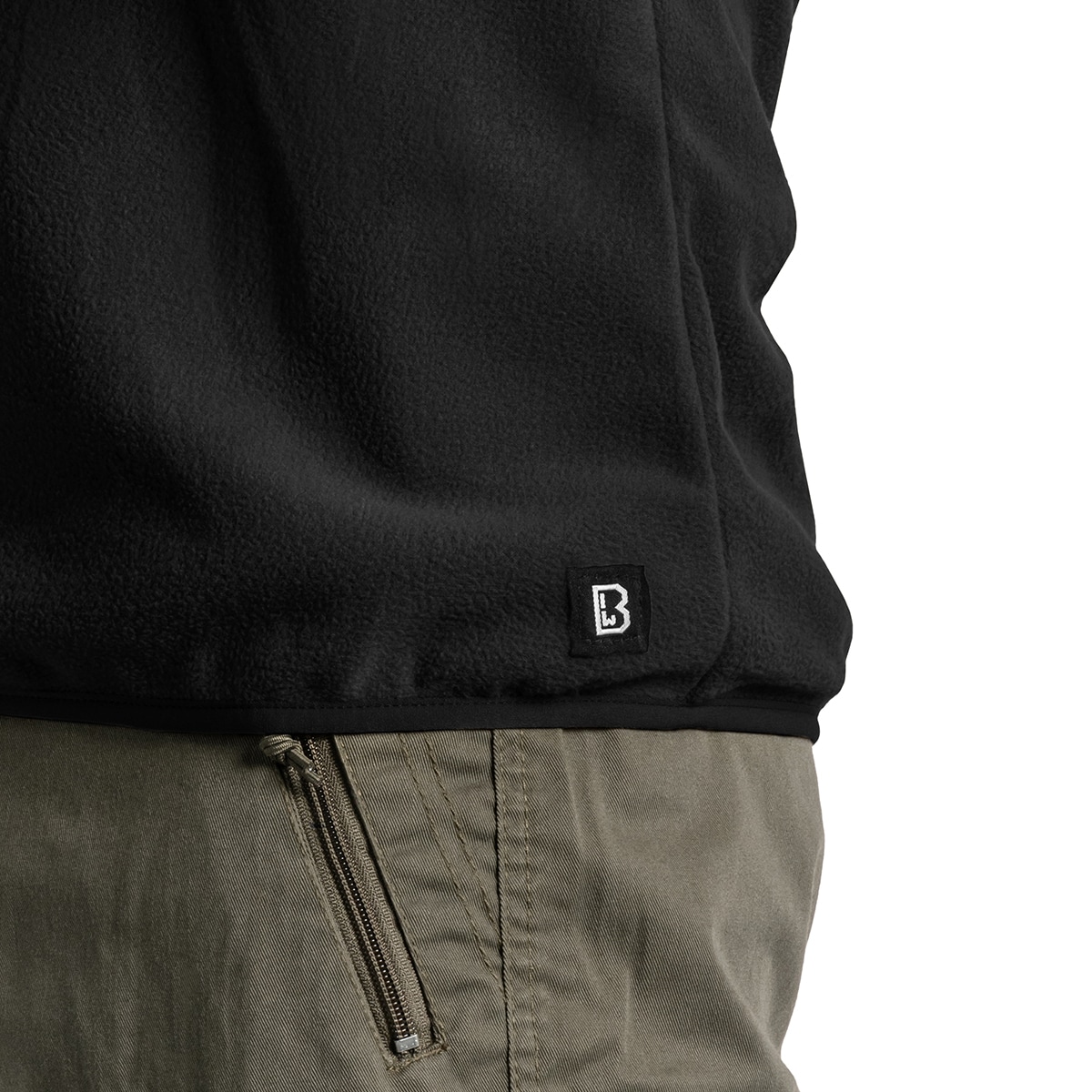 Bluză Brandit Fleece Troyer Ripstop - Black