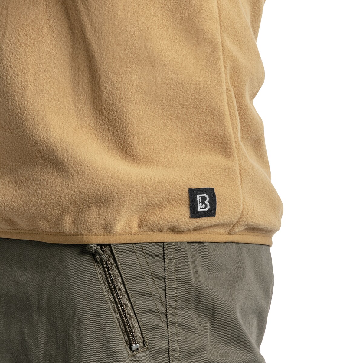 Bluză Brandit Fleece Troyer Ripstop - Coyote