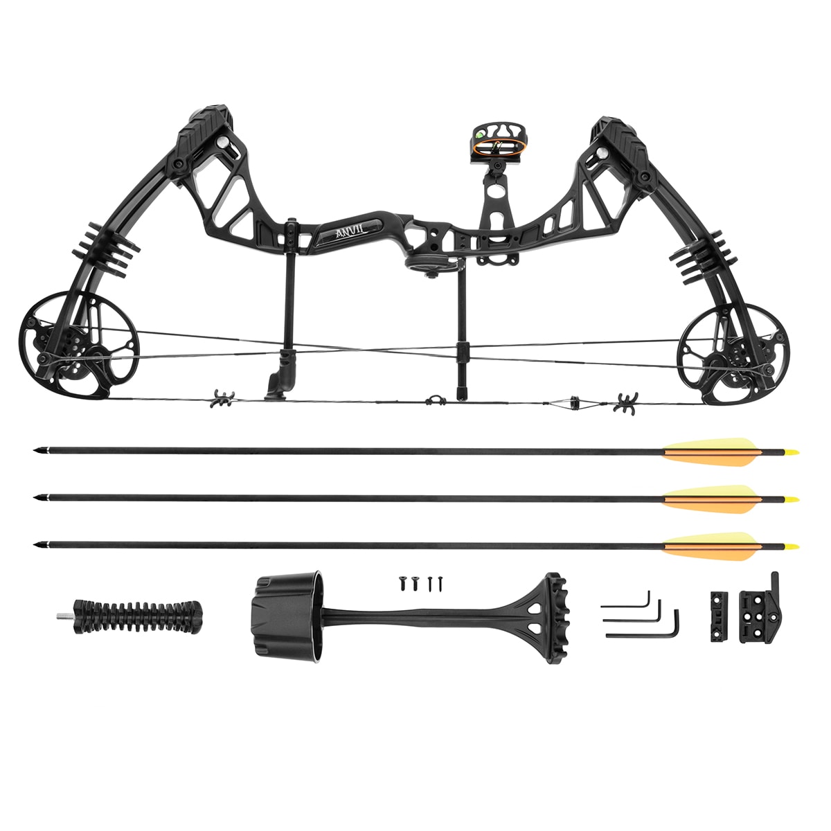 Arc cu scripete Poe Lang Anvil - Black - set