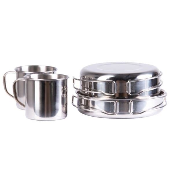Set de vase Mil-Tec Stainless Steel Cook - 8 elemente