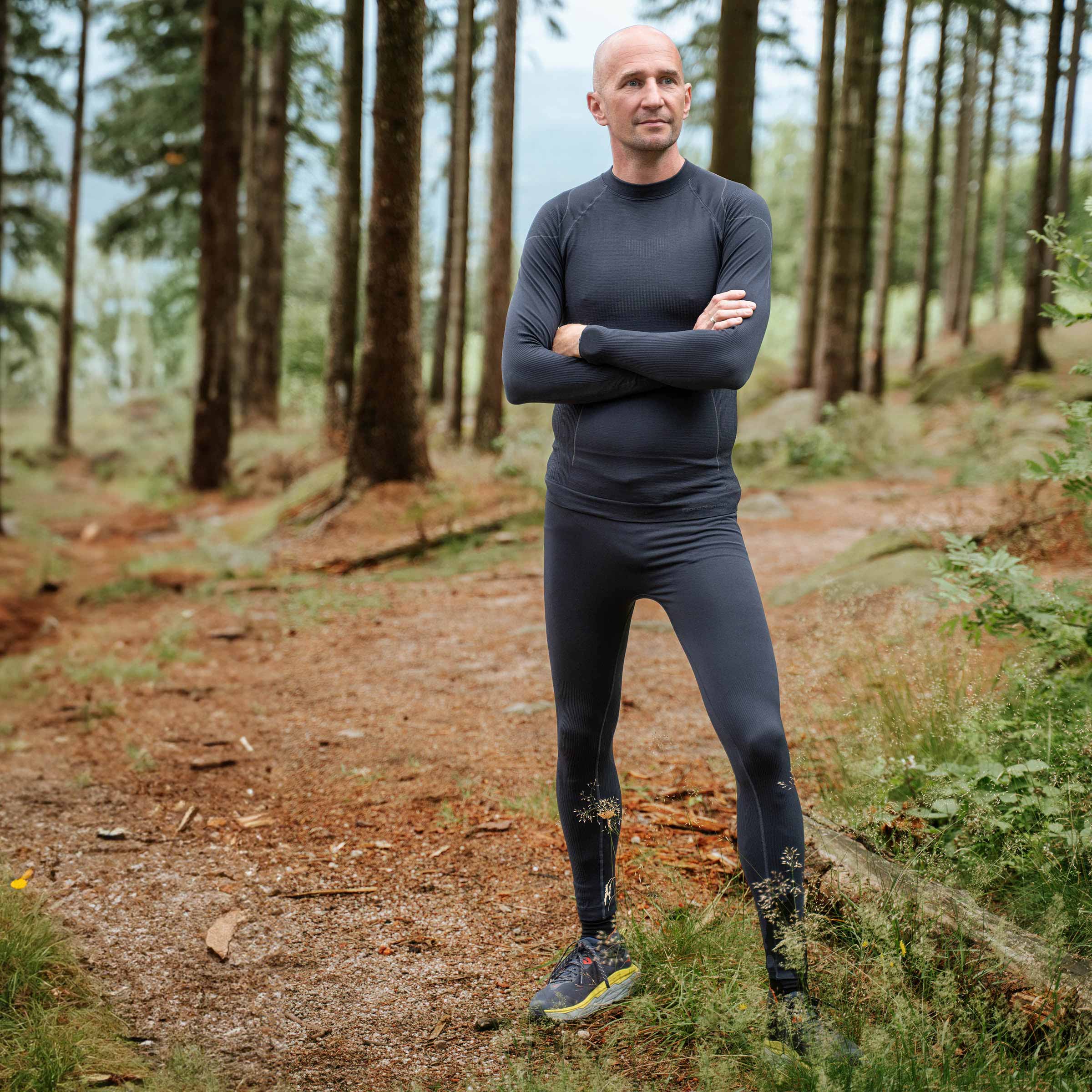 Colanți termoactivi pentru bărbați Fjord Nansen Riffe - Rocky Grey