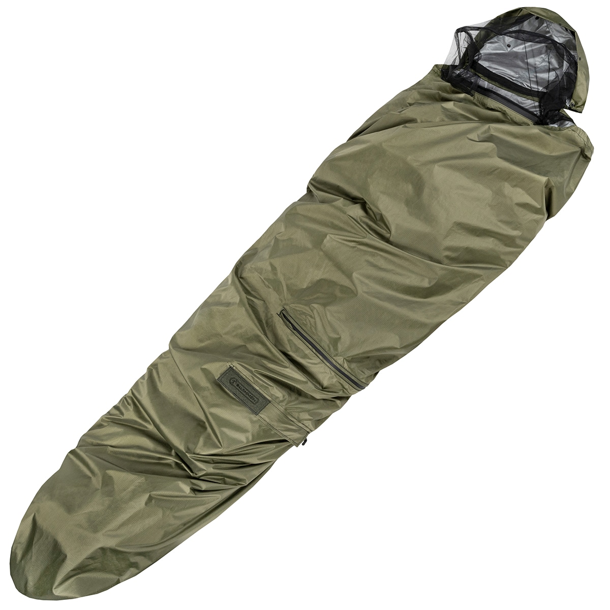Sac de dormit rezistent la frig Bushmen Hideout Thermo Bivy Bag cu plasă de țânțari - Olive