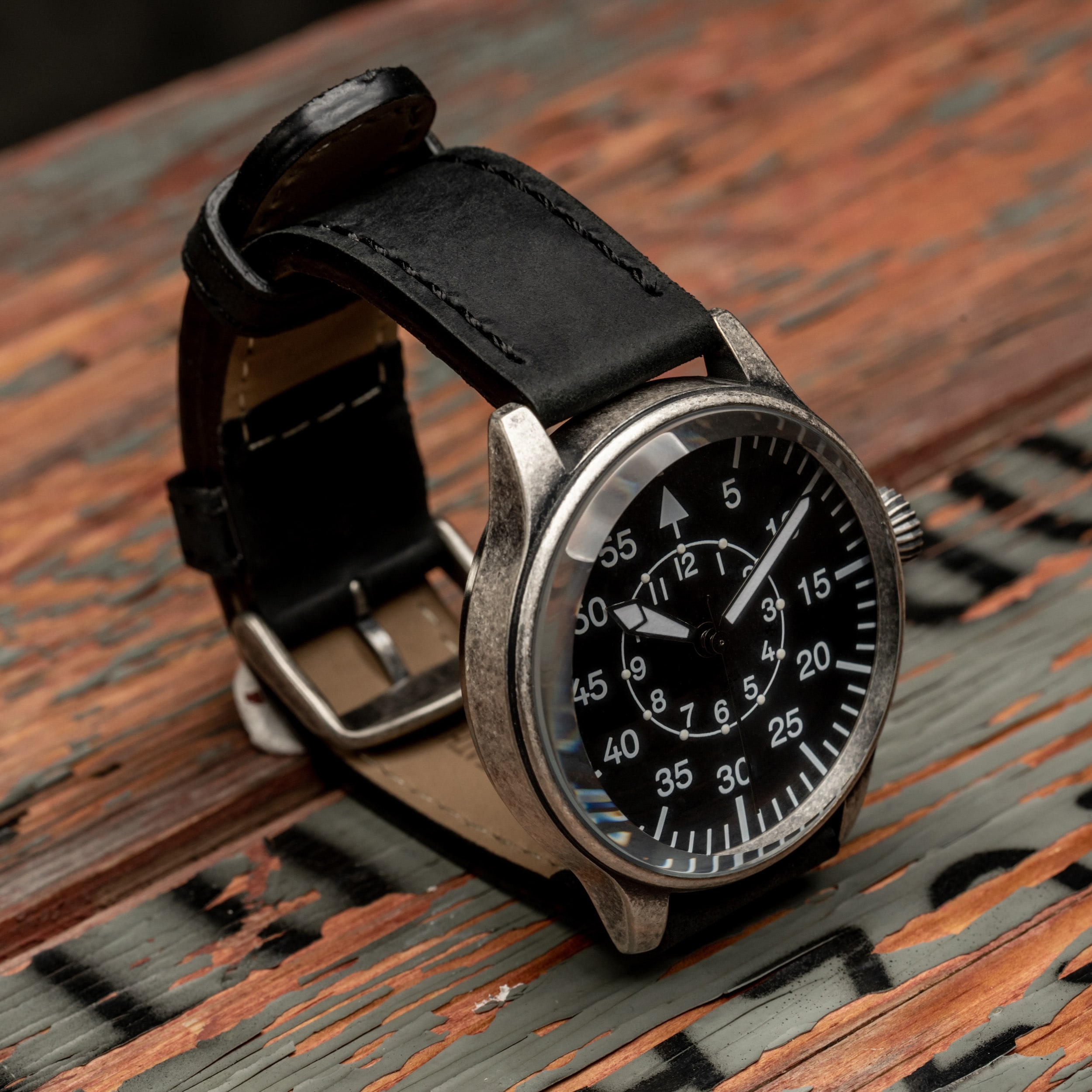 Ceas Mil-Tec Army Retro Pilot Quartz Watch - Black