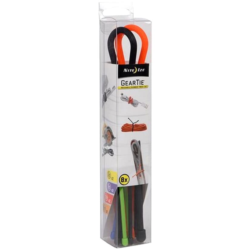 Benzi elastice multifunționale Nite Ize Gear Tie Assortment - 8 buc.